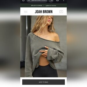 Joah Brown Slouchy Pullover Washed Sage